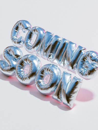 Chrome Balloon Love Poster.