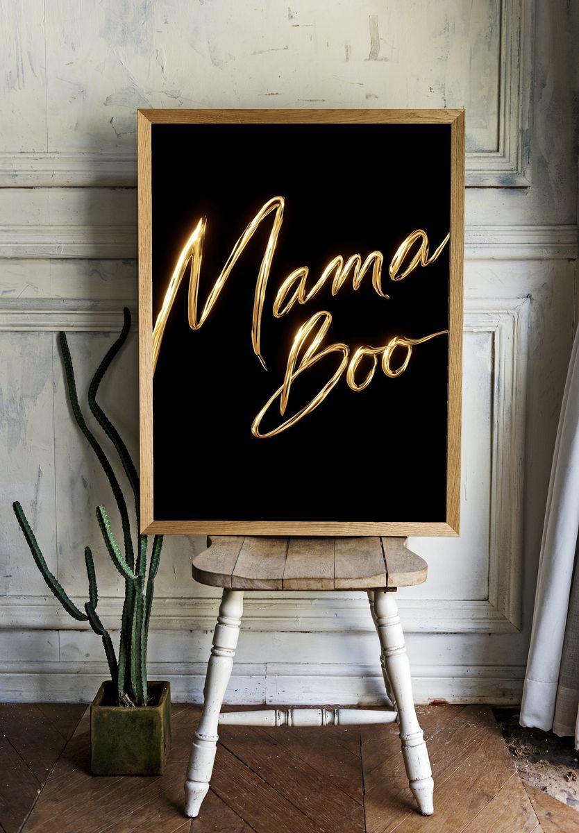 Mama Boo Typography Poster room preview