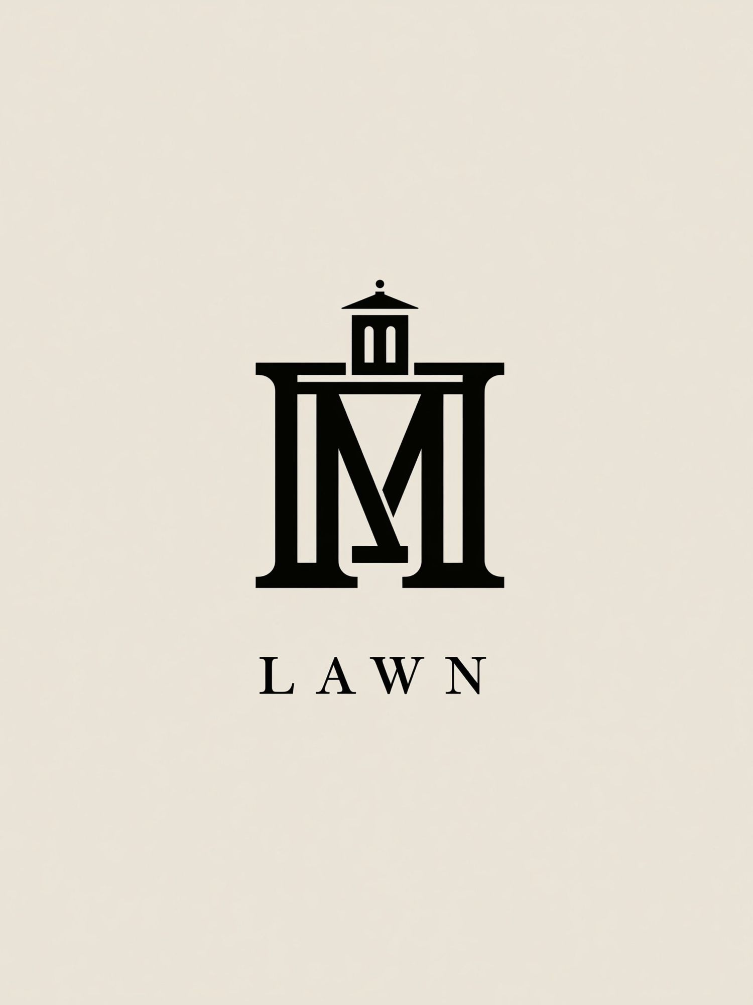 Lawn Monogram Typography Poster. poster — typography art
