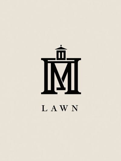 Lawn Monogram Typography Poster.