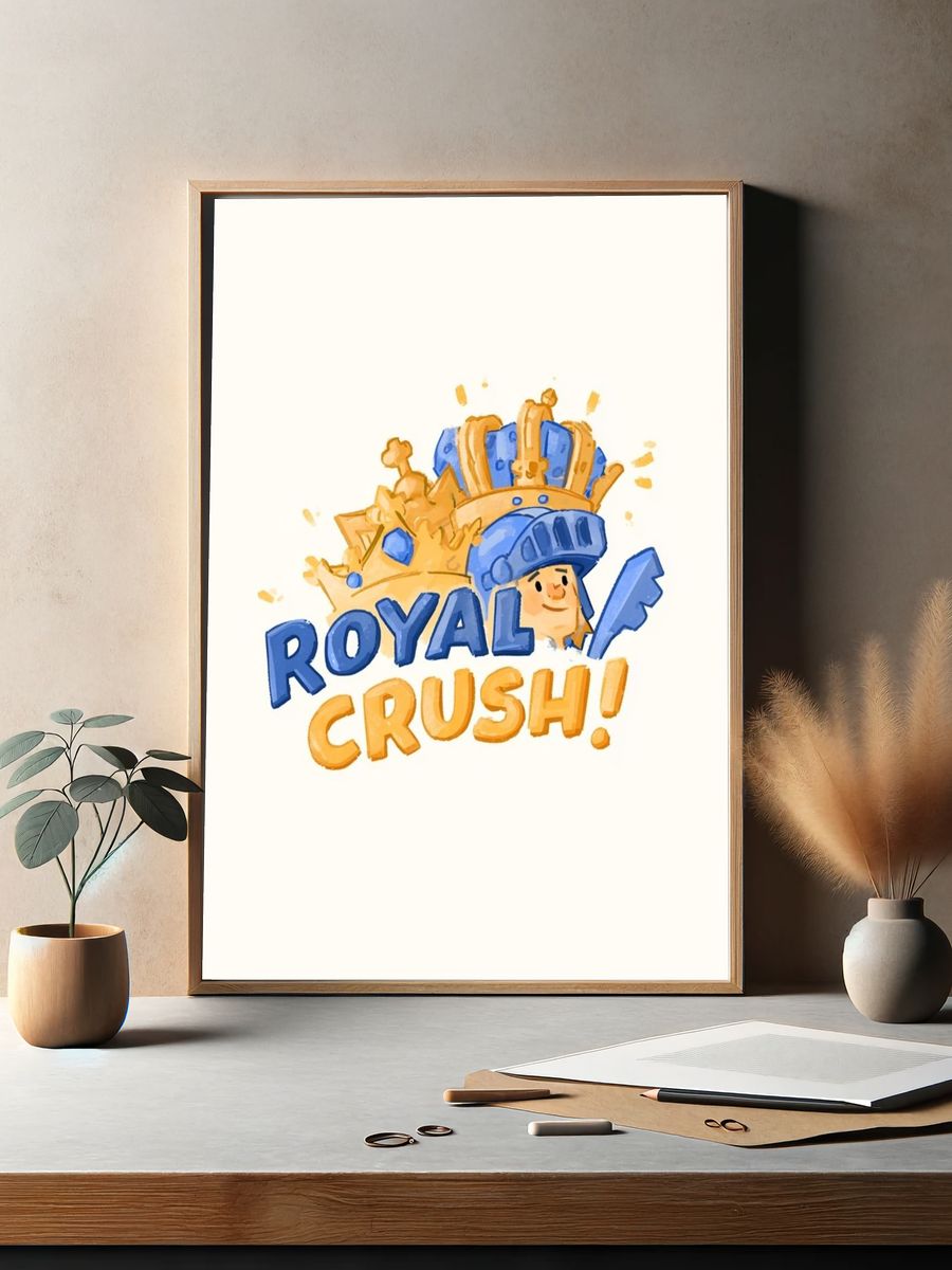 Royal Rush Game Typography Poster. — room view 2