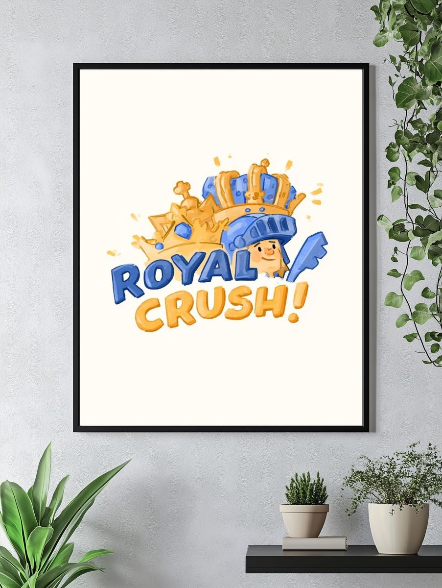 Royal Rush Game Typography Poster. — room view 4