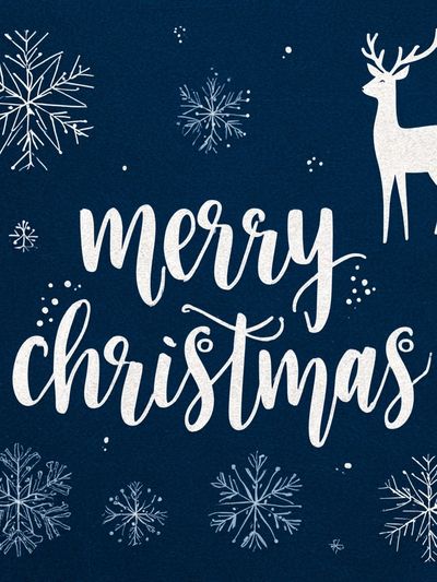 Merry Christmas Typography Print