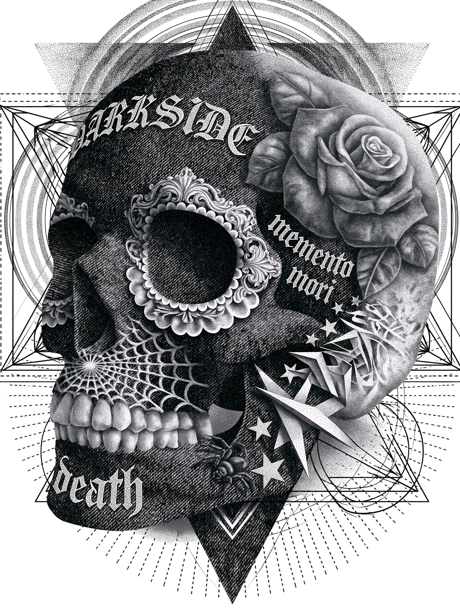 Darkside Gothic Typography Poster. poster detail