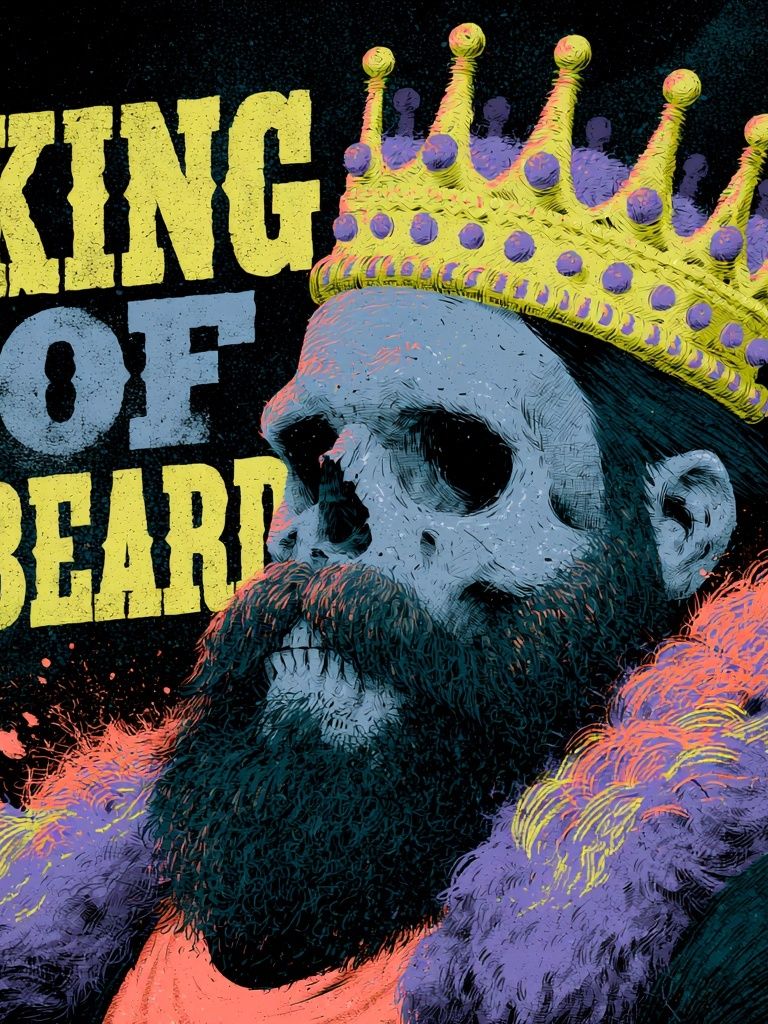 King of Beard Typography Poster. poster — typography art