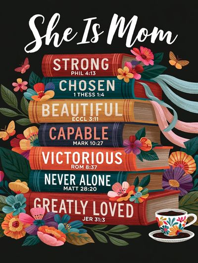 She Is Mom Typography Poster.