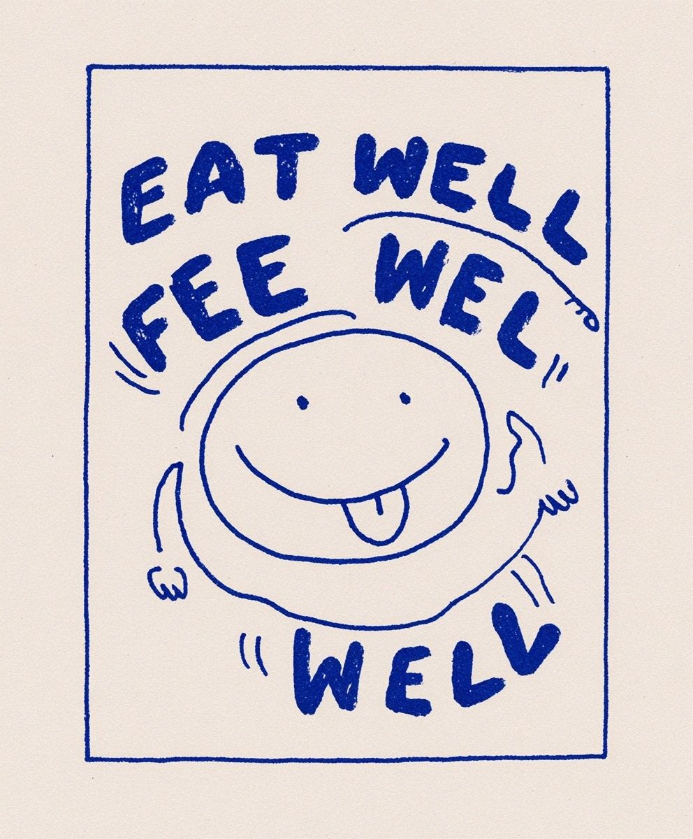 Eat Well Smile Typography Poster. poster — typography art