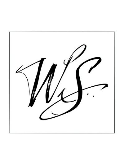 Abstract Calligraphy Monogram Poster.