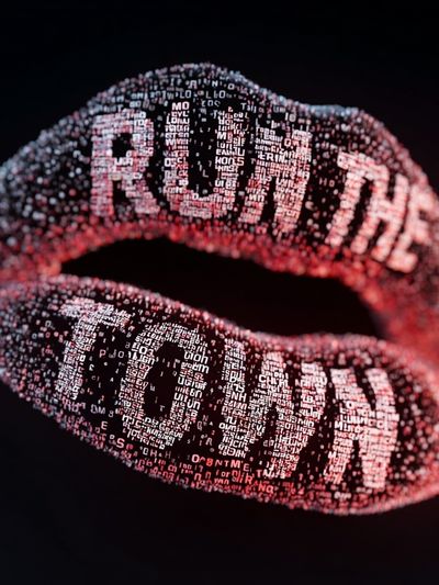 Digital Lips Typography Poster