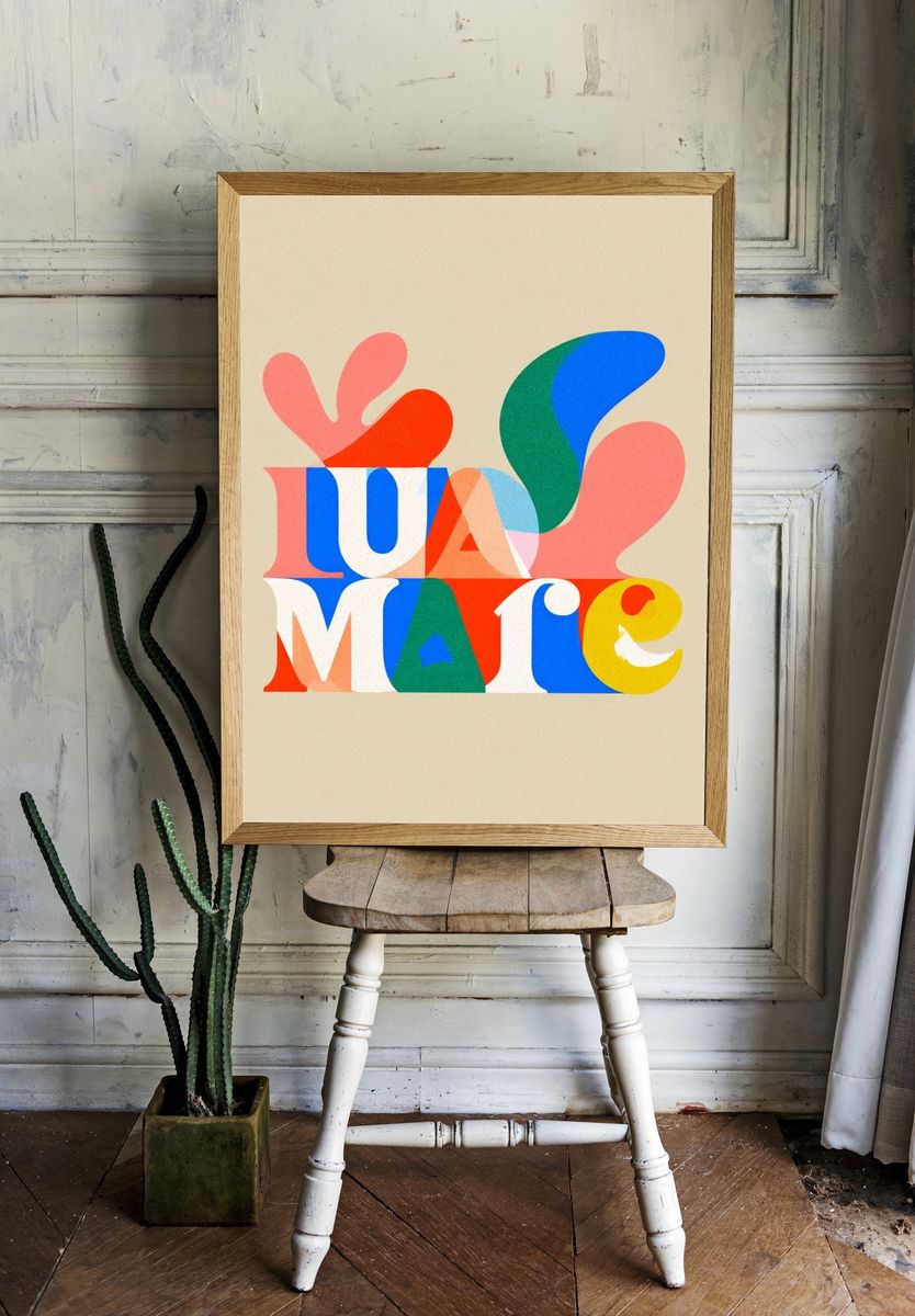 LUMATE Typography Poster. room preview