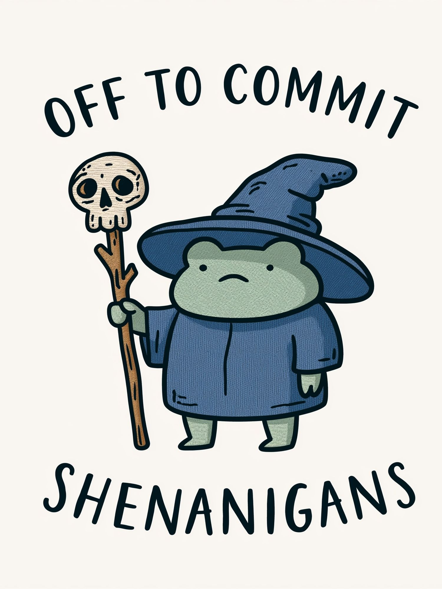 Off to Commit Shenanigans Typography Print. poster detail