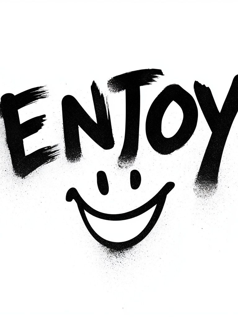 Enjoy Smile Typography Poster. poster detail