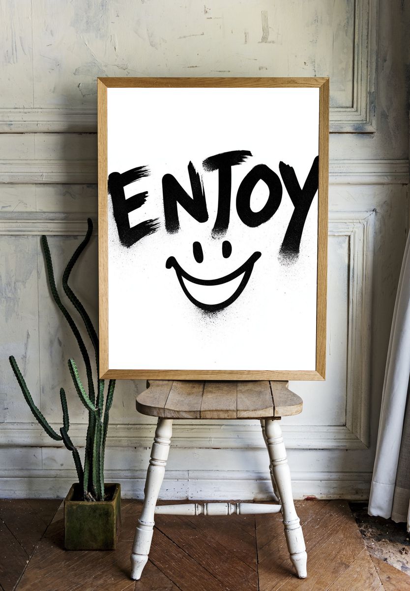 Enjoy Smile Typography Poster. room preview
