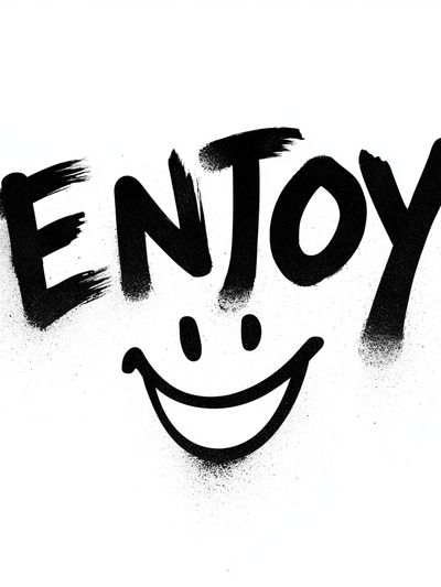 Enjoy Smile Typography Poster.