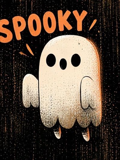 Spooky Ghost Typography Poster.
