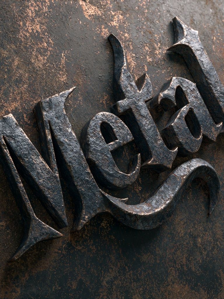 Metallic Metal Poster. poster — typography art
