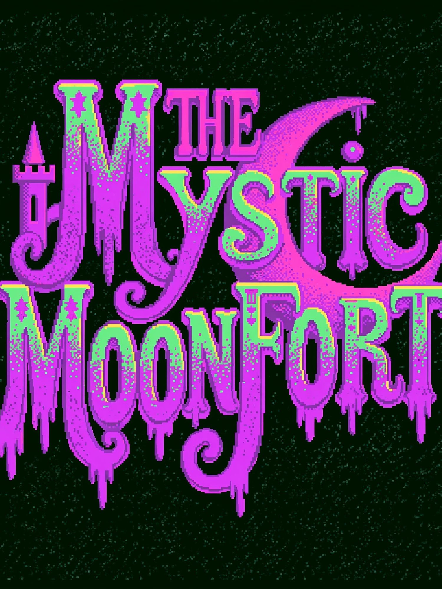 The Mystic Moonfort Typography Poster. poster detail