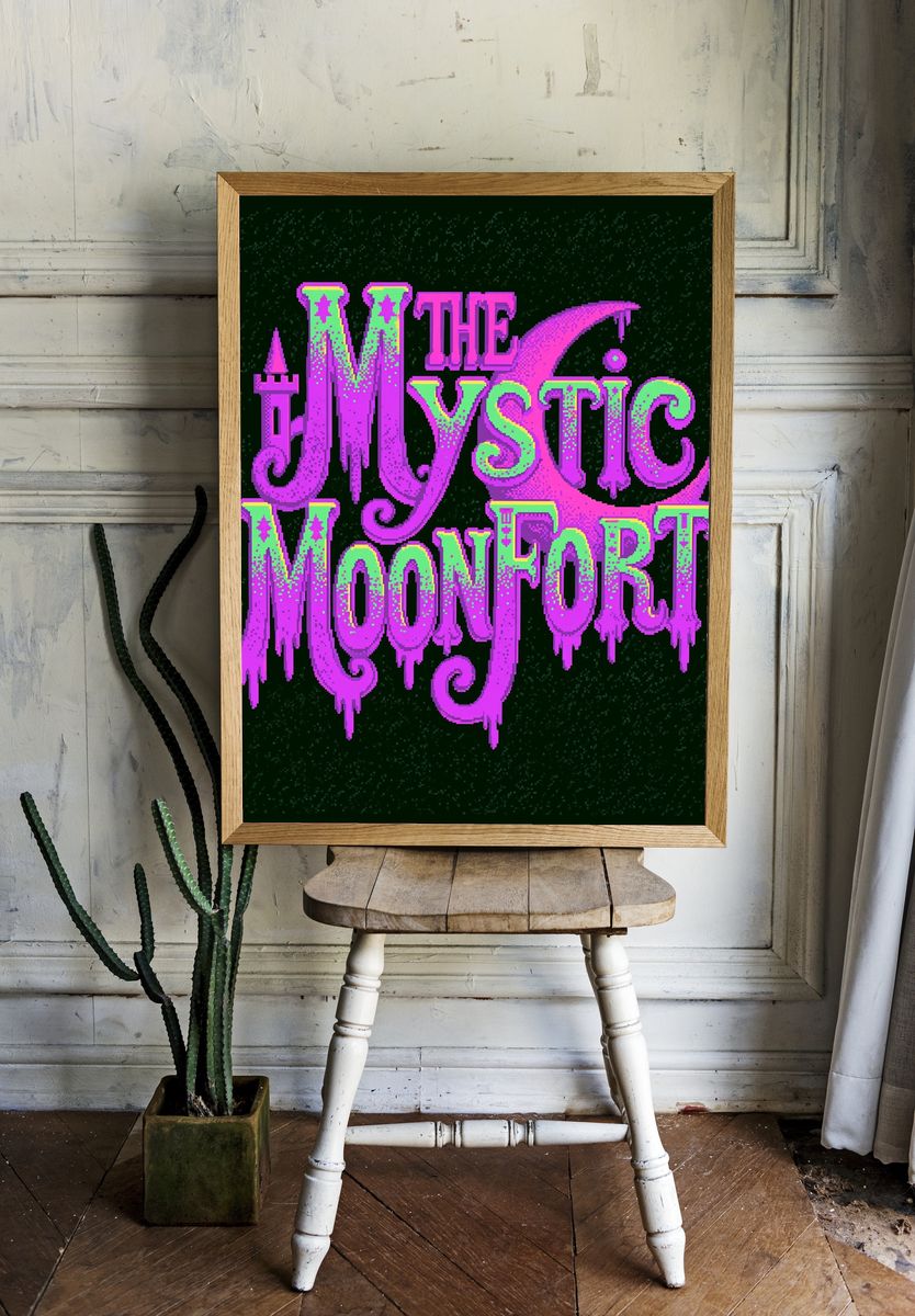 The Mystic Moonfort Typography Poster. room preview