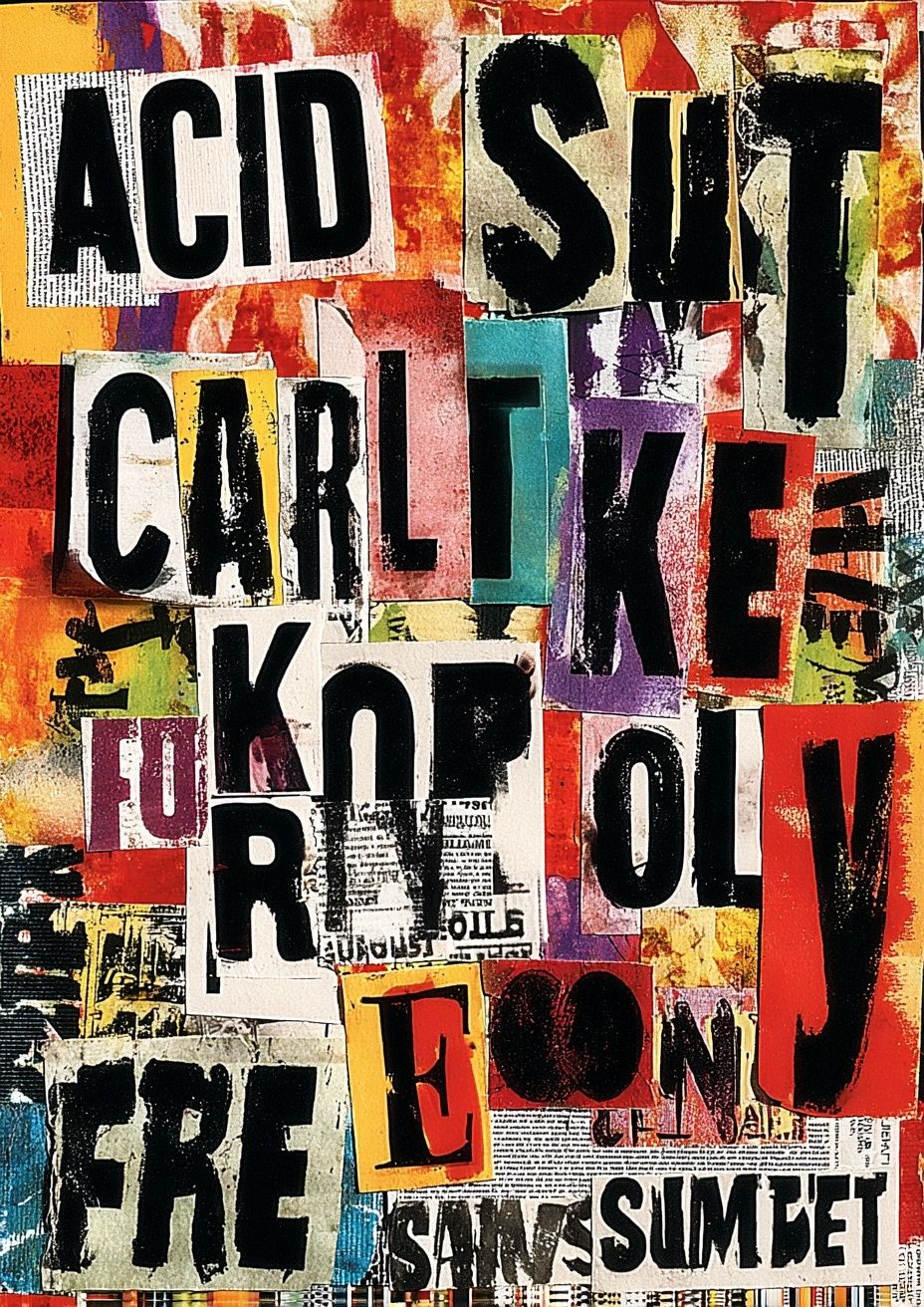 Acid Suit Typography Poster. poster detail