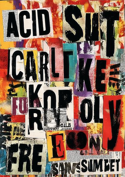 Acid Suit Typography Poster