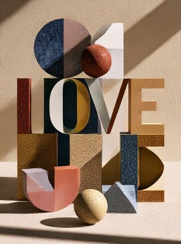 Love Letters Abstract Poster. poster — typography art
