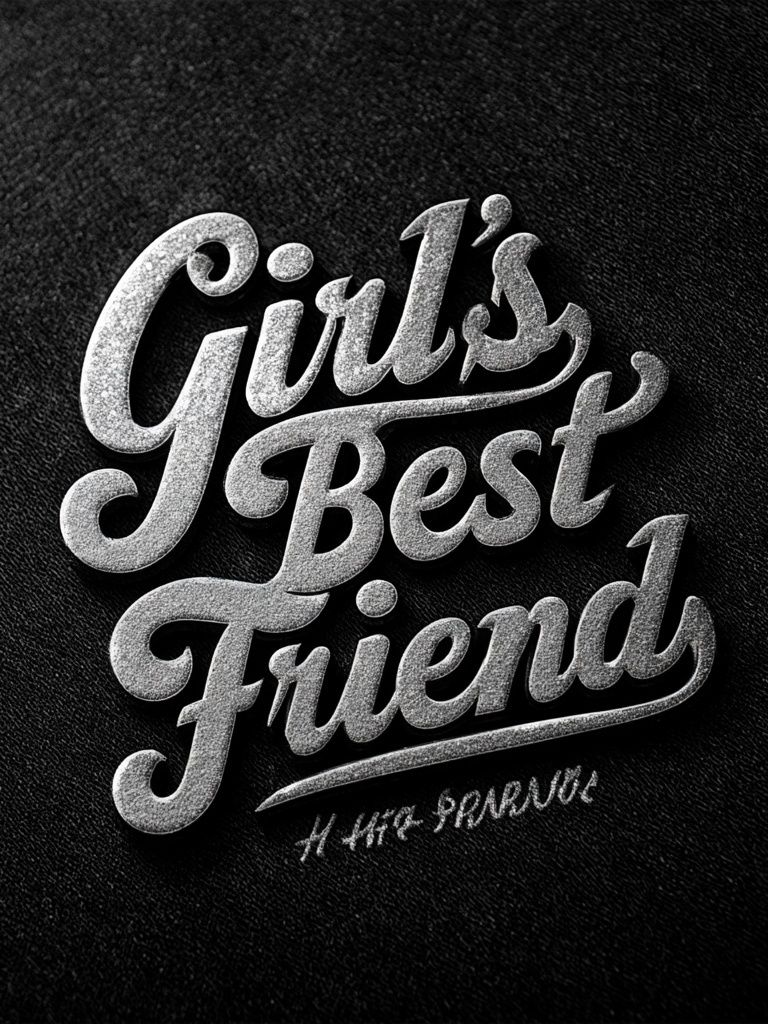Girl's Best Friend Typography Poster. poster — typography art