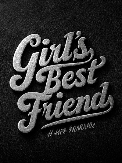 Girl's Best Friend Typography Poster.