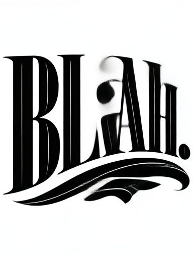 Blah Typography Poster. poster — typography art