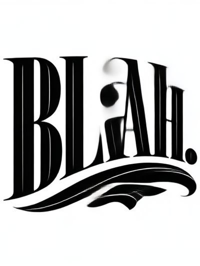 Blah Typography Poster. poster