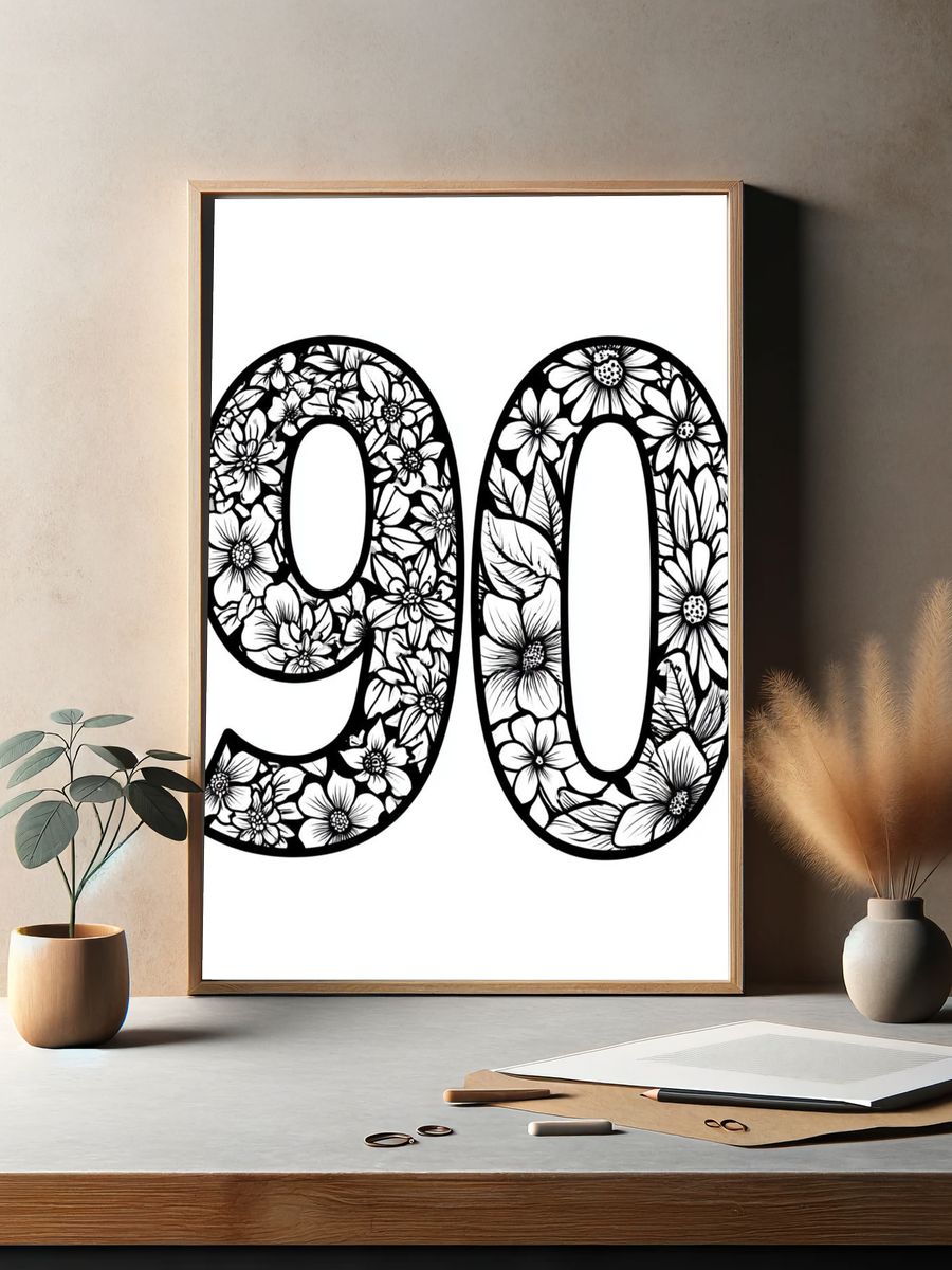 Floral 90 Poster. — room view 2
