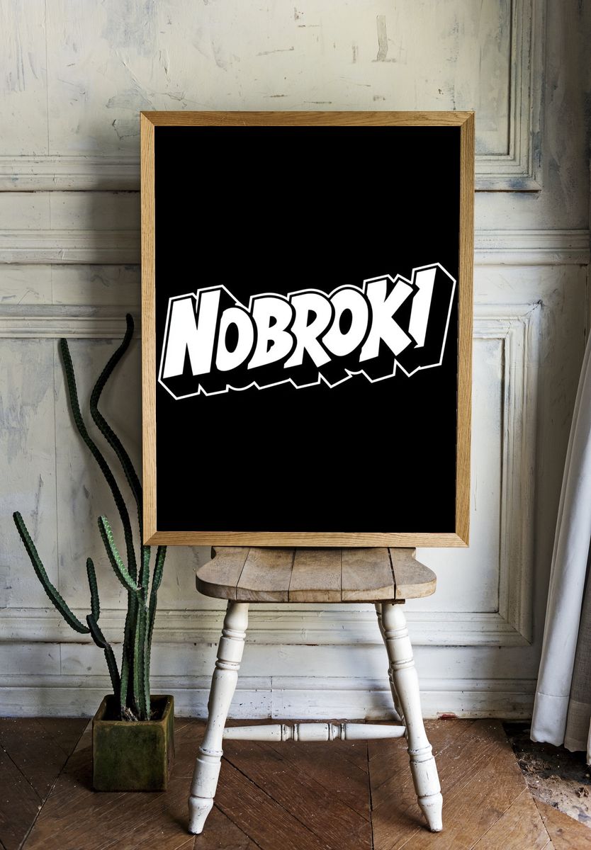 Nobroki Typography Poster. room preview