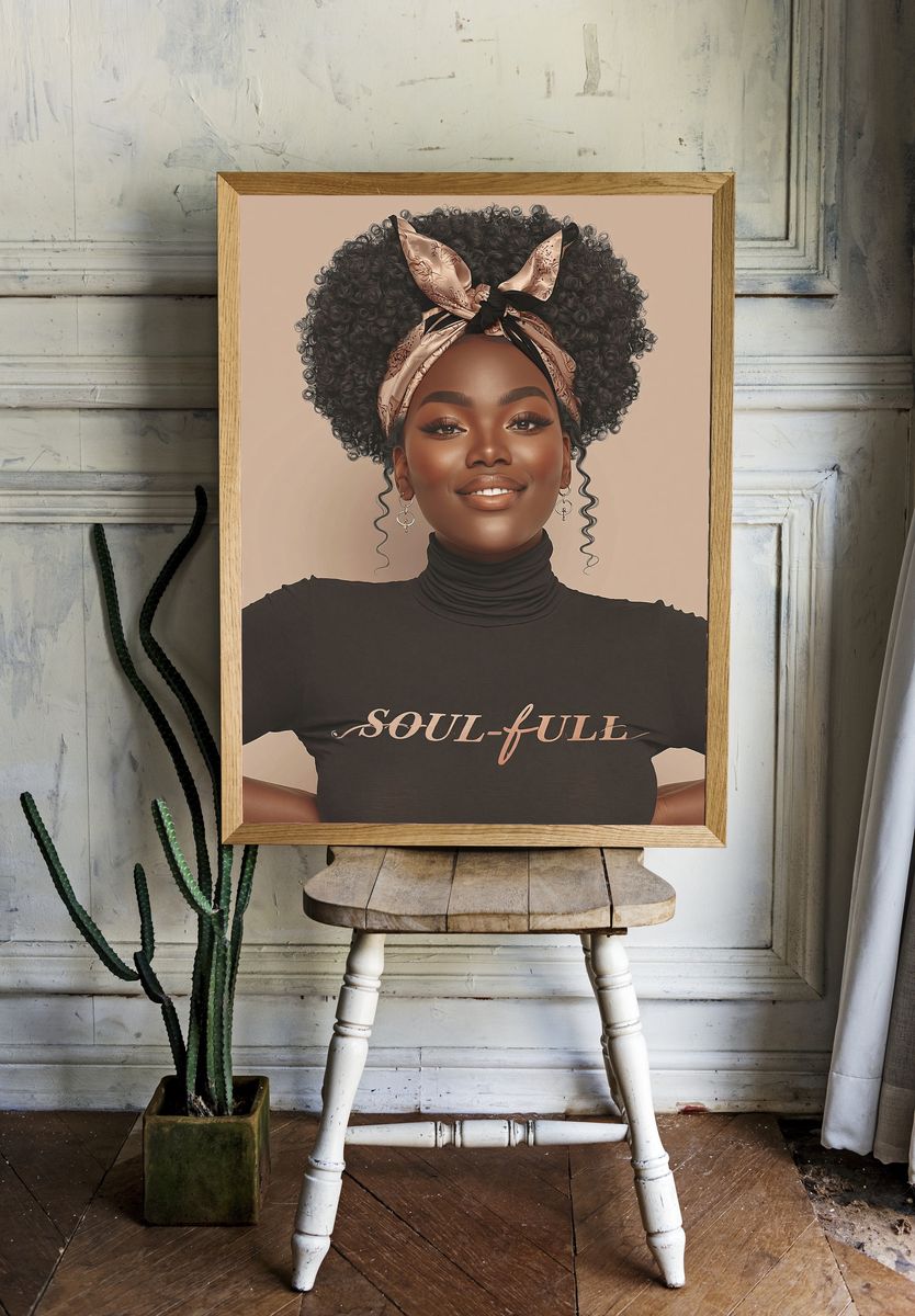 Soul-Full Portrait Typography Poster. room preview