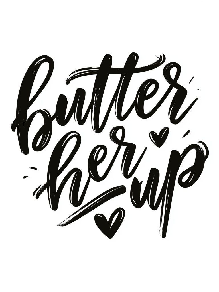 Butter Her Up Typography Poster. poster detail