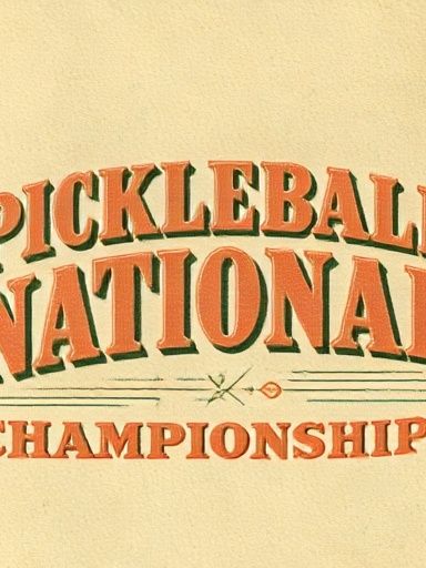 Pickleball National Championships Typography Poster. poster detail