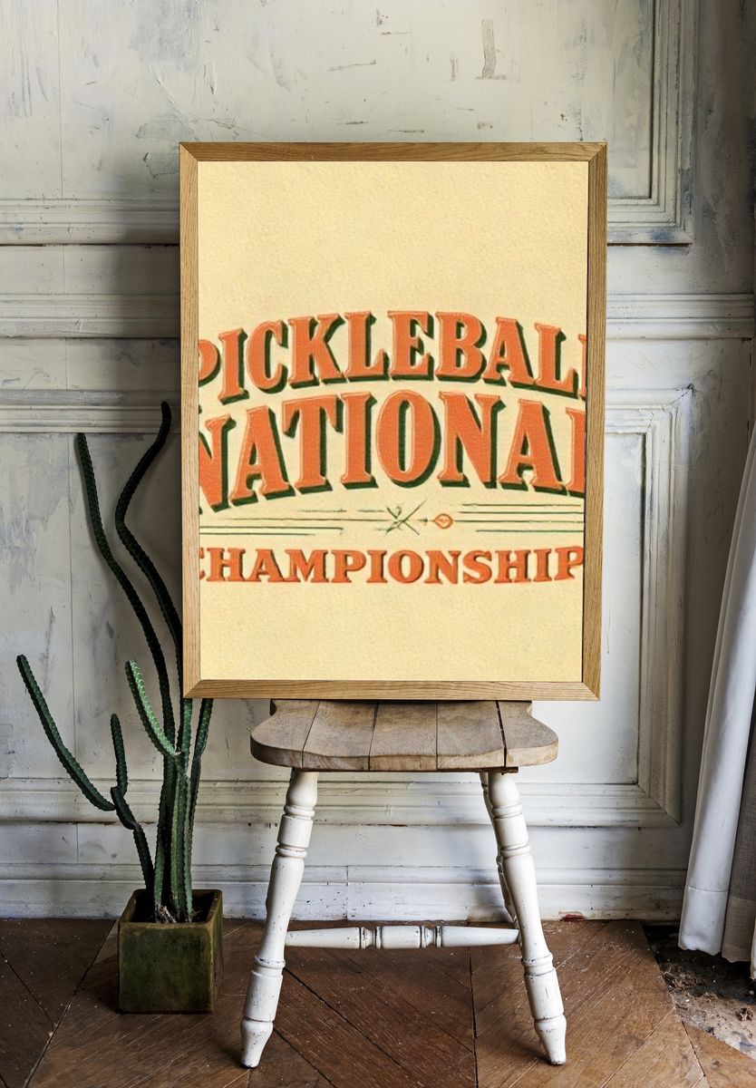 Pickleball National Championships Typography Poster. room preview
