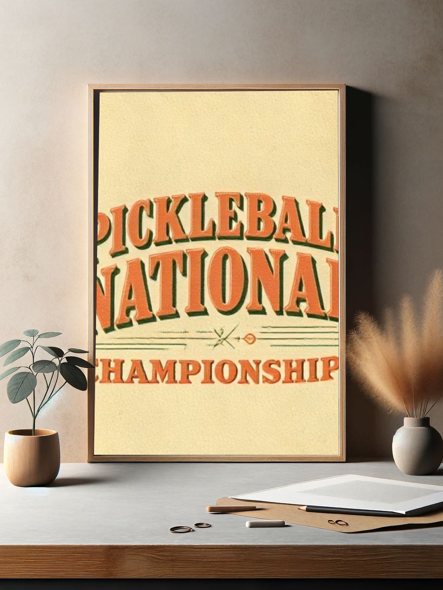 Pickleball National Championships Typography Poster. — room view 2