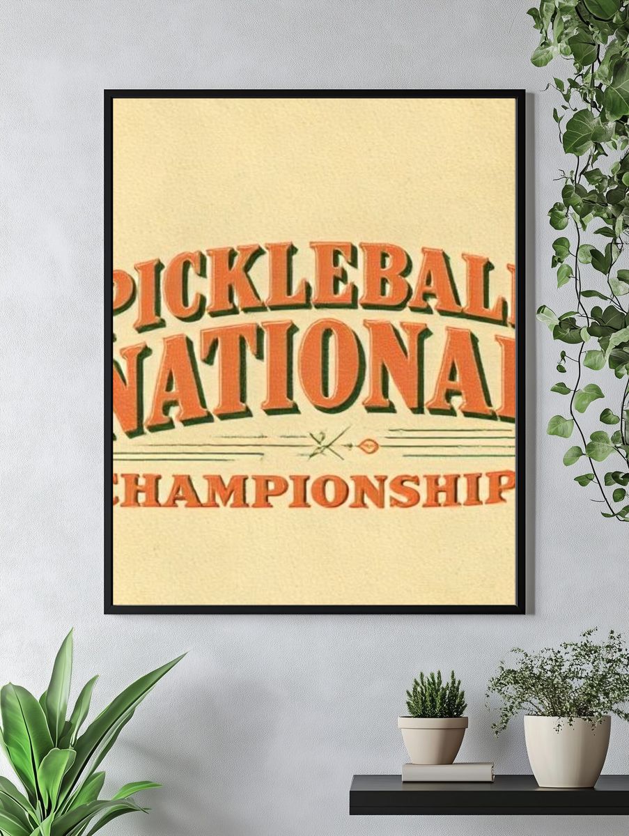 Pickleball National Championships Typography Poster. — room view 4