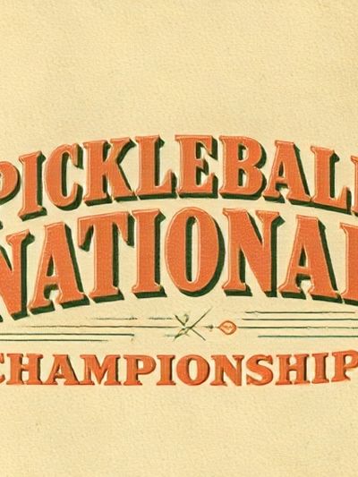 Pickleball National Championships Typography Poster.