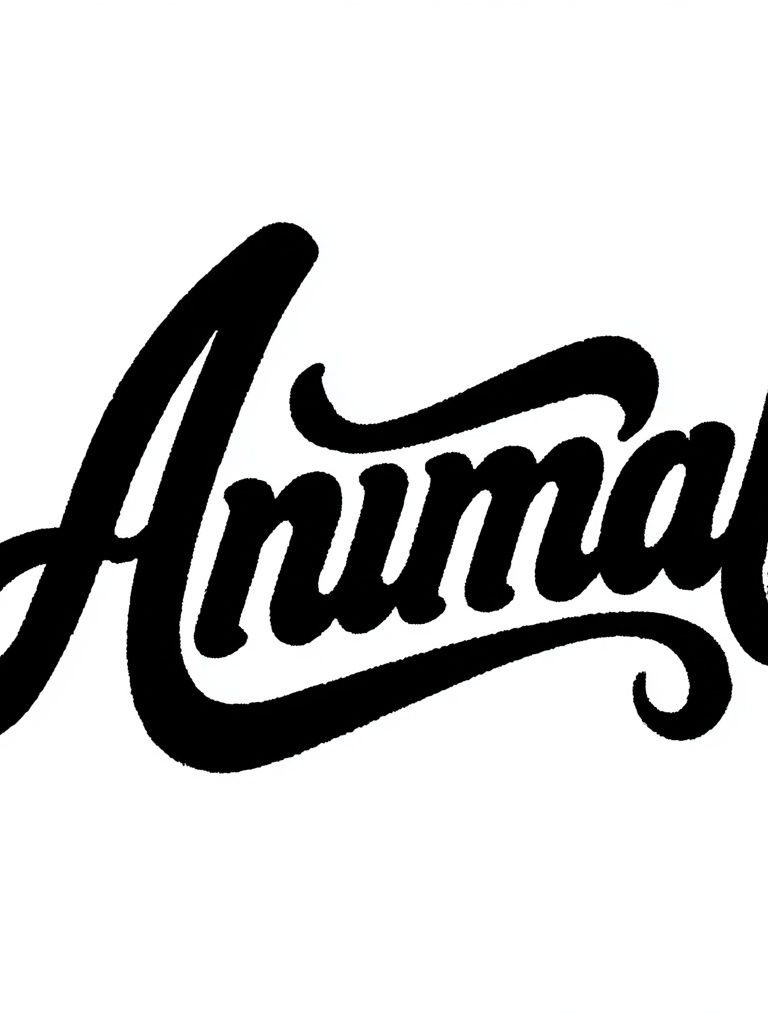 Animal Script Typography Poster. poster detail