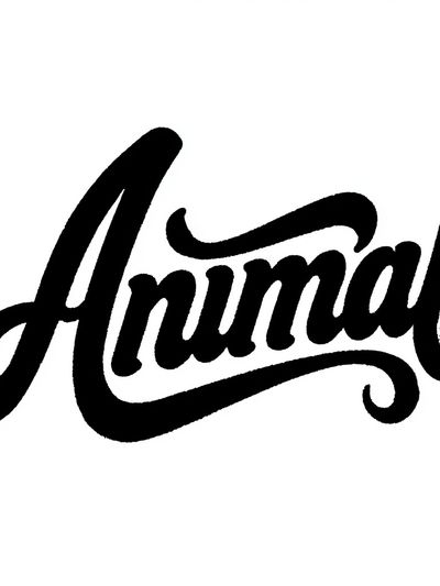 Animal Script Typography Poster.