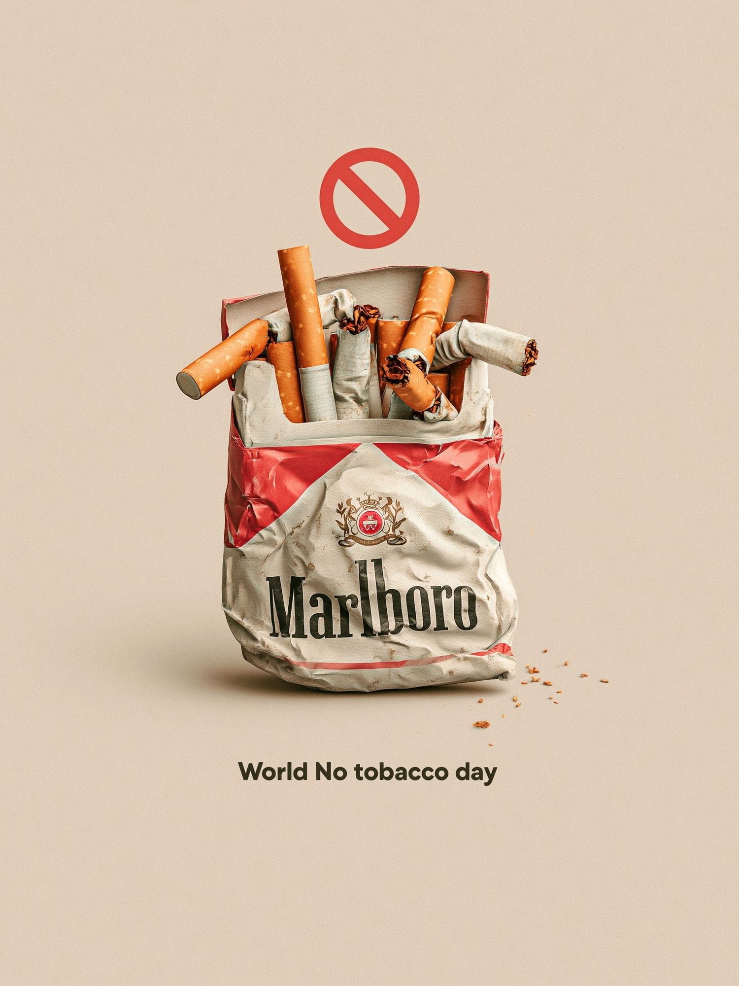World No Tobacco Day Typography Poster. poster — typography art