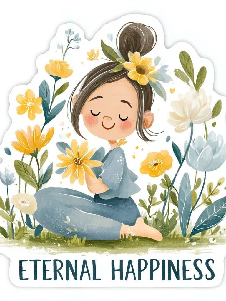 Eternal Happiness Typography Poster. poster — typography art
