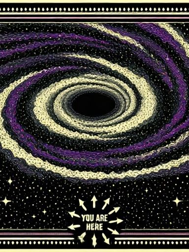 Cosmic Spiral Typography Poster. poster — typography art