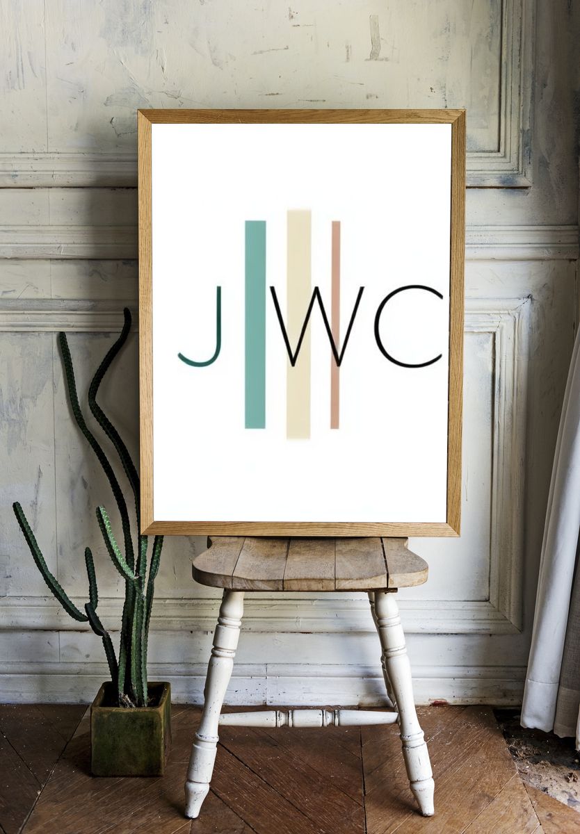 JWC Minimalist Typography Poster. room preview