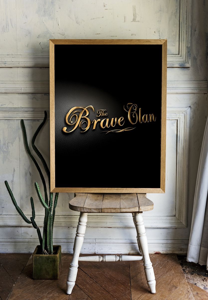 The Brave Glam Typography Poster. room preview