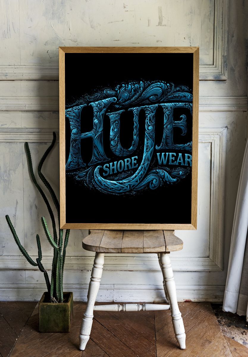 Hype Shore Wear Typography Poster. room preview