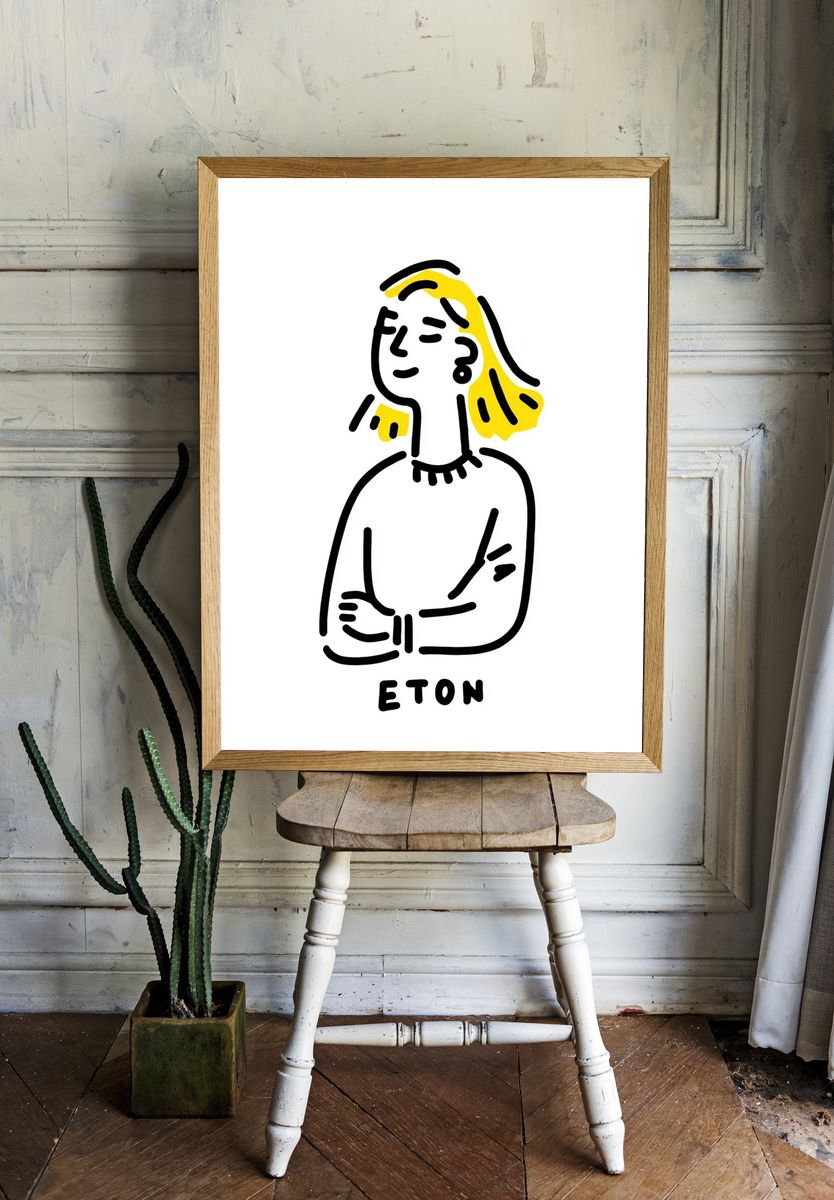 Eton Portrait Typography Poster. room preview