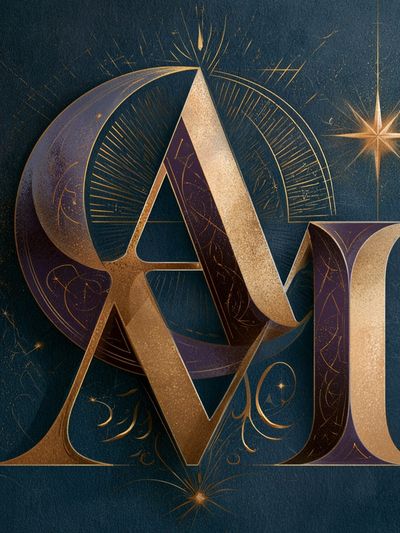 Celestial AMI Typography Poster.