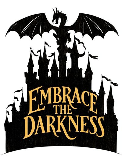 Embrace the Darkness Gothic Typography Poster.