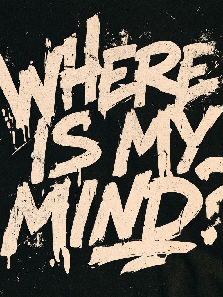 Where Is My Mind Typography Poster. poster — typography art